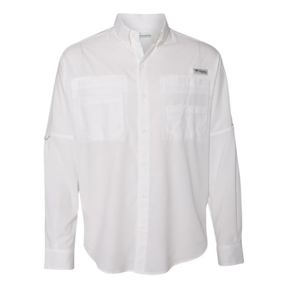 Columbia Mens PFG Tamiami II UPF 40 Long Sleeve Fishing Shirt White XX-Large