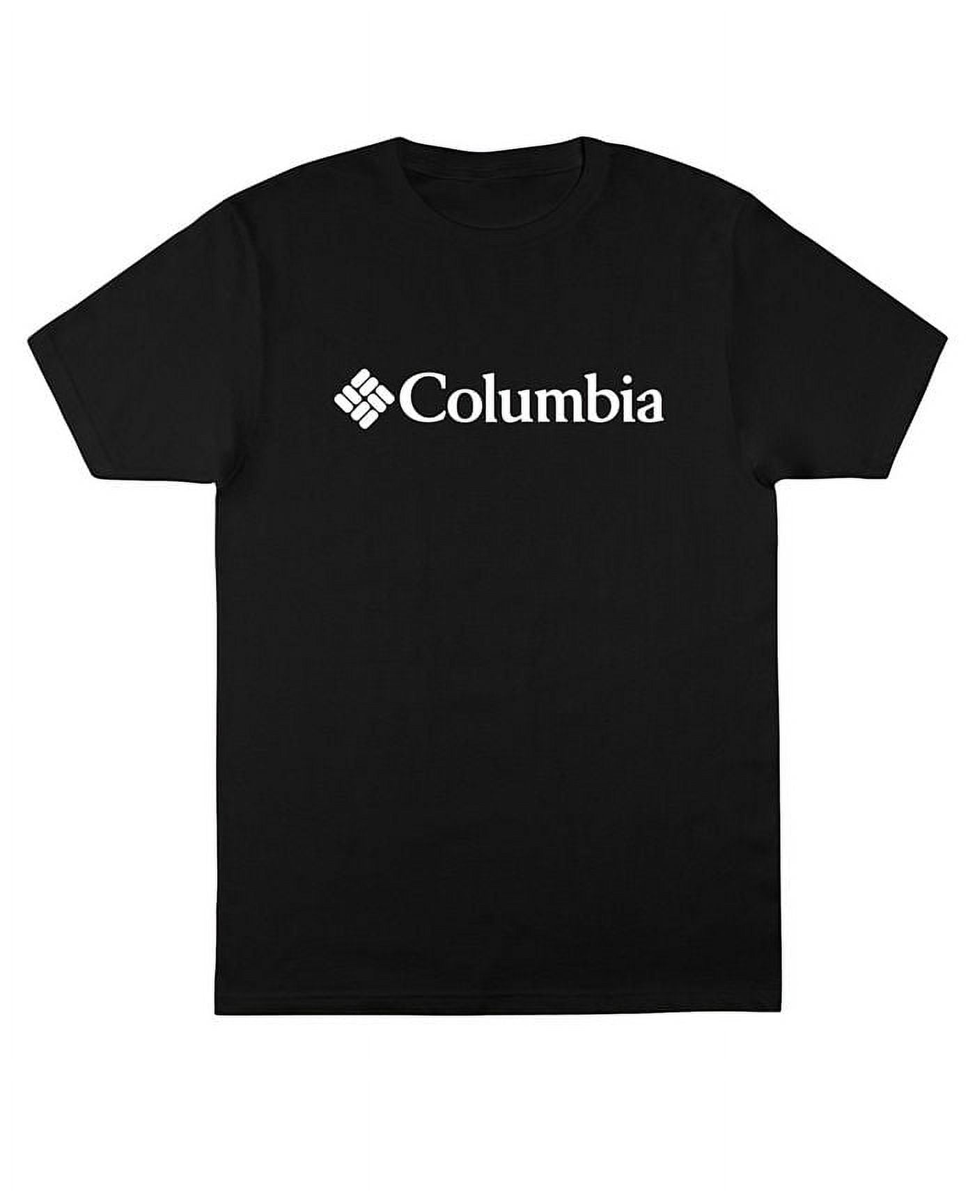 Columbia Mens Reg Fit Crewneck Franchise Short Sleeve T-shirt in Black-Small