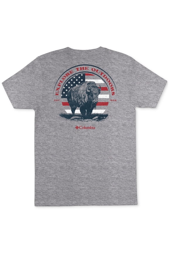 Mens Regular fit Short Sleeve Graphic T-Shirt Shirt Medium Grey Solid