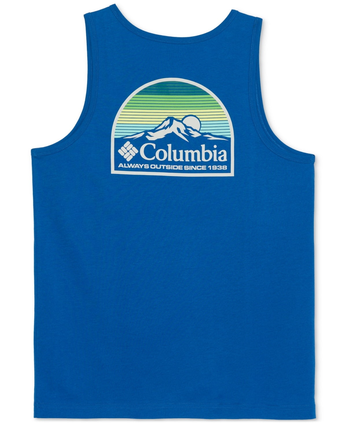 Columbia Mens Regular fit Short Sleeve Graphic Tank Top Shirt Large Blue