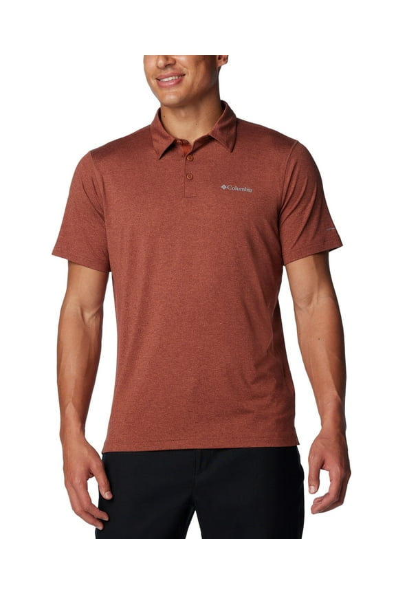 Mens Regular fit Short Sleeve Polo Shirt XXL Auburn Orange Solid