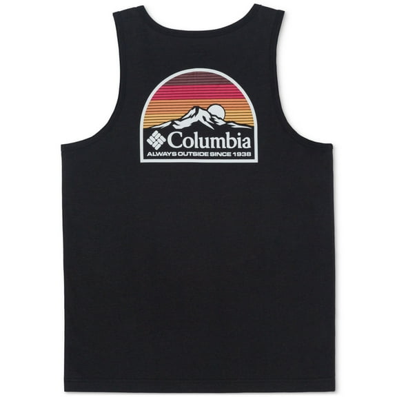 Columbia Mens Regular fit Sleeveless Graphic Tank Top Shirt Large Black Solid