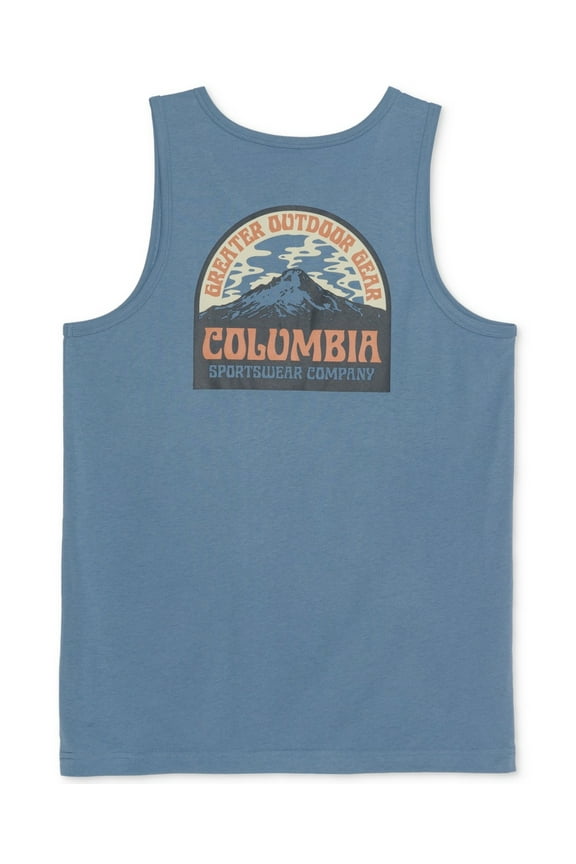 Men's Sleeveless Graphic Tank Top Shirt L Blue New