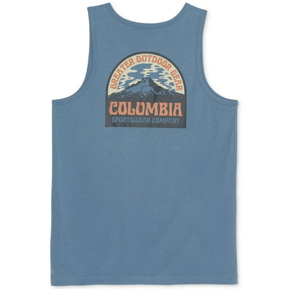 Columbia Men's Sleeveless Graphic Tank Top Shirt L Blue New