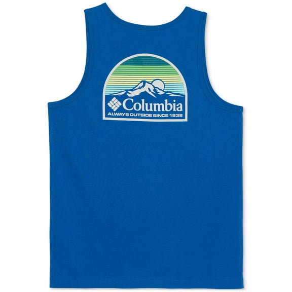 Columbia Mens Regular fit Sleeveless Graphic Tank Top Shirt Small Blue