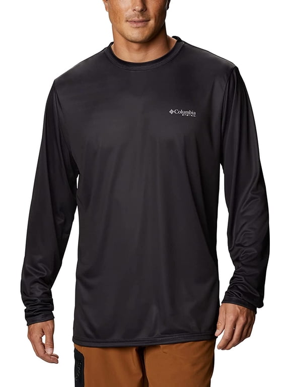 Mens Terminal Tackle PFG State Triangle Long Sleeve Black/Ga Flag Medium