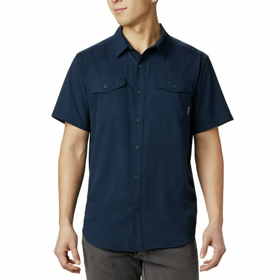 Big & Tall Columbia Utilizer Button-Down Shirt Color: Collegiate Navy Size: L TALL