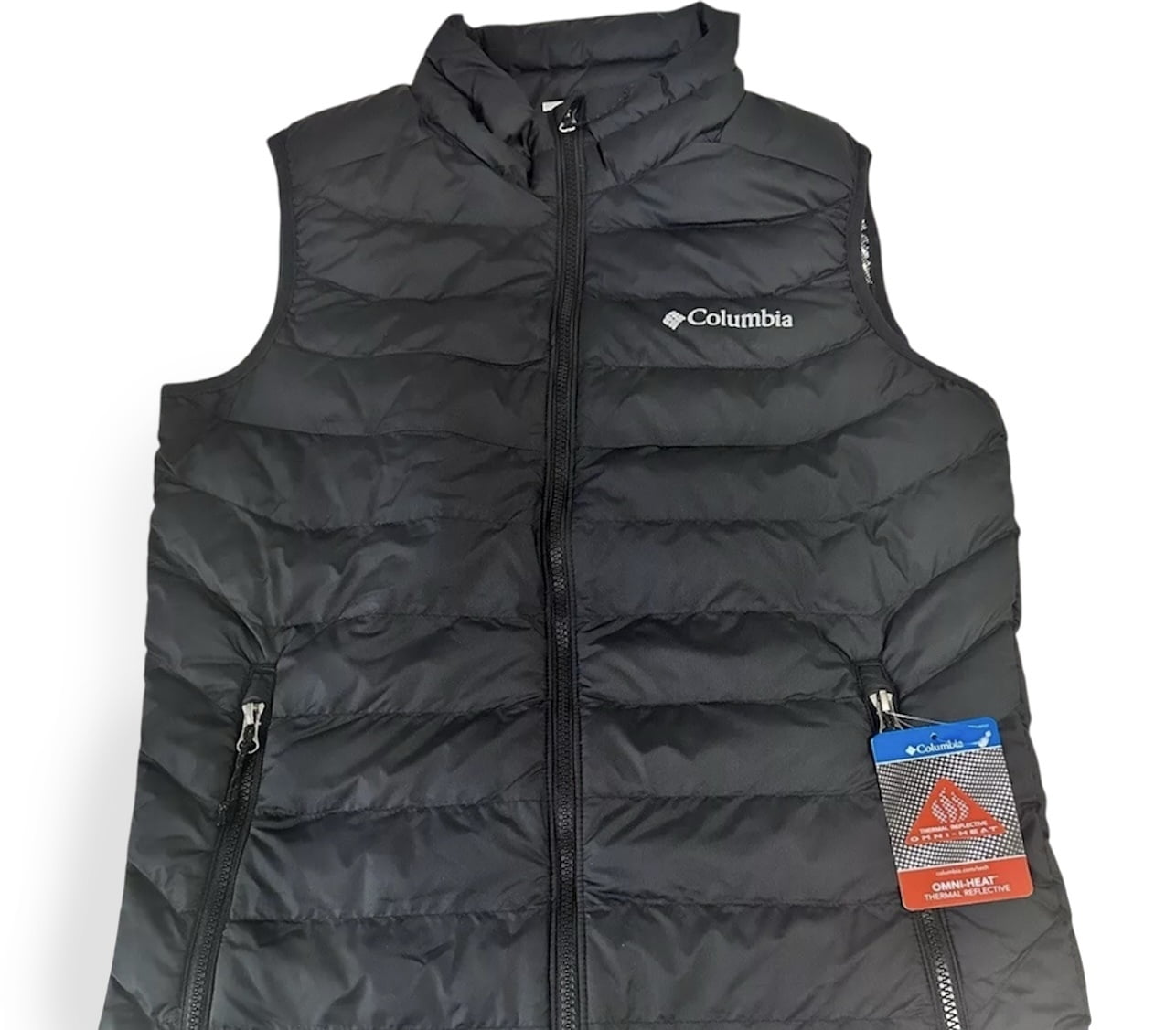 Columbia Mens White Out Omni-Heat Puffer Vest (S, Black | B2B