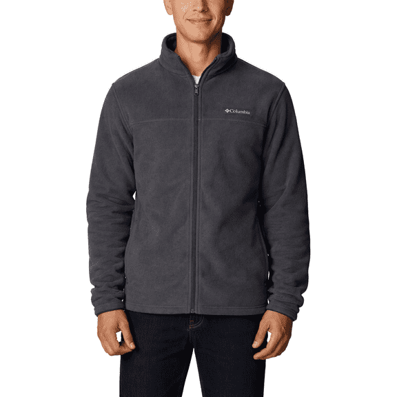 Columbia Mount Grant Fleece Full Zip Jacket Men's Medium Charcoal Gray Soft Warm Coat