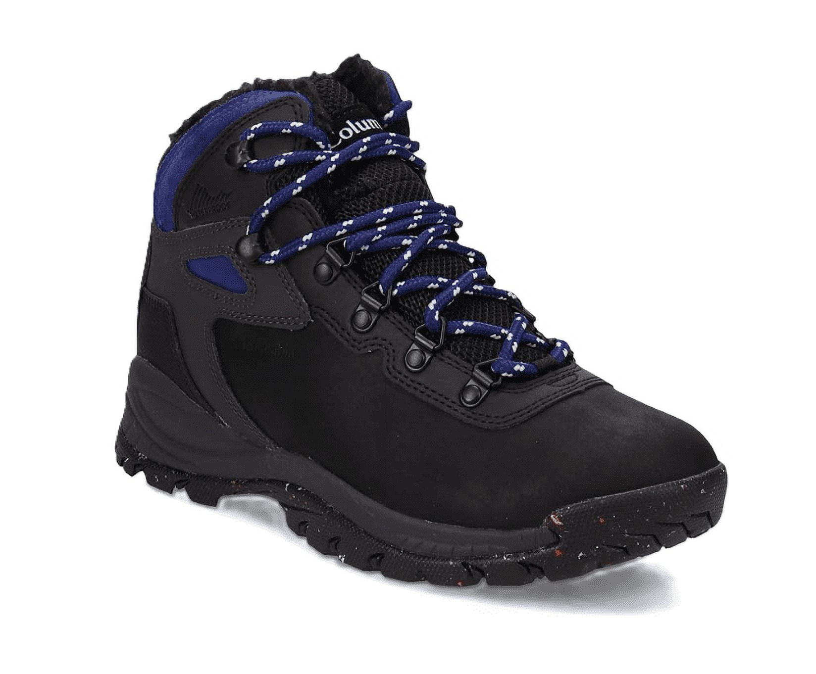 Columbia Newton Ridge PLUS OMNI HEAT Hiking Boots for Ladies - Black/Dark Sapphire, Size 7.5 NEW