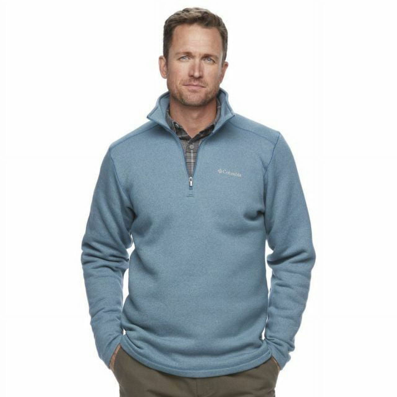 Columbia Ortega Oaks Fleece Sweater Men s Size S Half Zip Pullover Blue Walmart