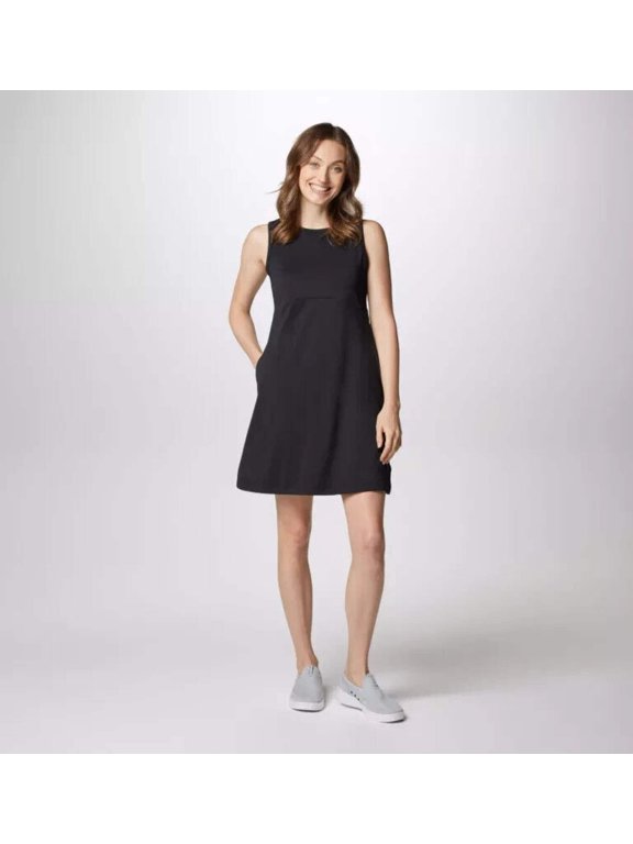 Columbia PFG Freezer Tank Dress Women's Medium Black Stretch Performance ERK835