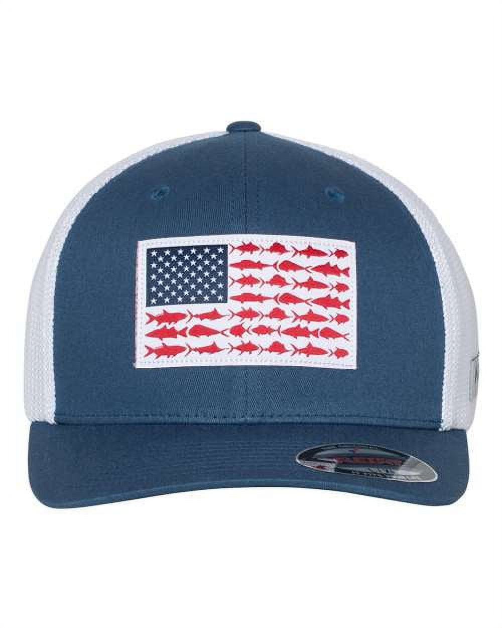 Columbia Unisex PFG Fish Flag Snapback Ball Cap, Black, White, One Size :  : Sports & Outdoors