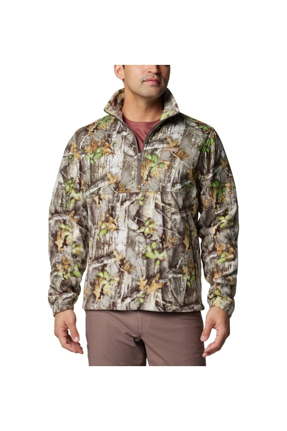 PHG Fleece Overlay II Quarter Zip Fleece Outerwear Jacket, Water-Resistant, Timberwoods Camo, XX-Large, 210131