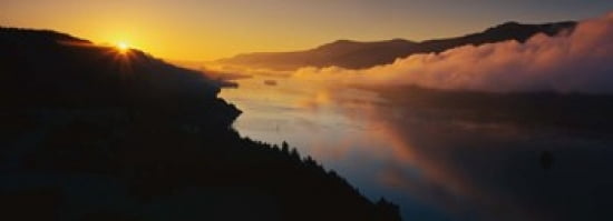 Columbia River Gorge OR Canvas Art - Panoramic Images (36 x 13)