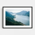 thumbnail image 1 of The Columbia River from Mitchell Point - Oregon Photography Landscape Nature Mountain Scenic Forest Travel Poster Black Framed Wall Art Print 5 x 7 inches, 1 of 4