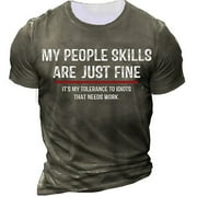 NUUUN Columbia Shirts For Men Men's Summer Short Sleeve Black Round Neck Imitation Cotton Street Hipster Loose Print Pullover T Shirt Short Sleeve Funny Tshirts