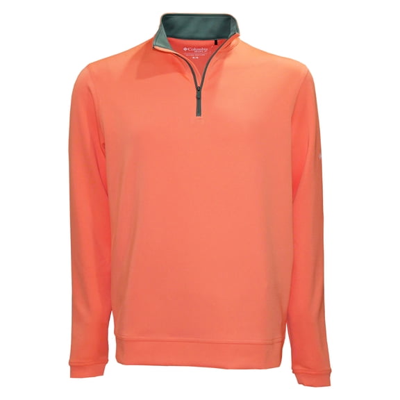Columbia Sportswear Men's Wickham Hills 1/4-Zip Golf Pullover, Medium Lychee -