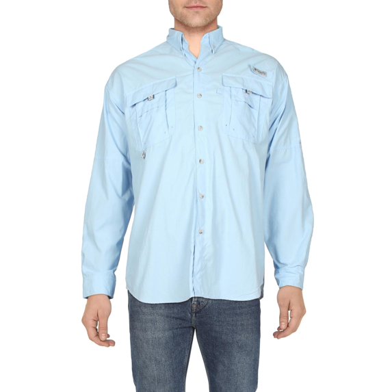 Columbia Sportswear Mens Bahama Woven Omni-Shade Button-Down Shirt