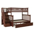 thumbnail image 1 of Columbia Staircase Bunk Bed Twin over Full with Twin Size Urban Trundle Bed in Walnut, 1 of 10