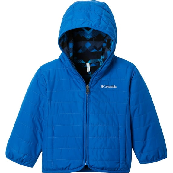 Columbia Toddlers' Double Trouble Reversible Jacket (Brt Indg/Coll Nvy Chckpnt, 3T)