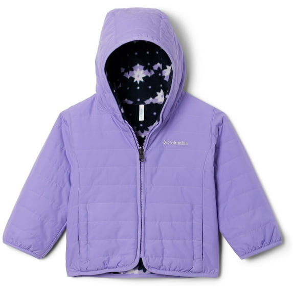 Columbia Toddlers' Double Trouble Reversible Jacket (Paisley Purple, 2T)