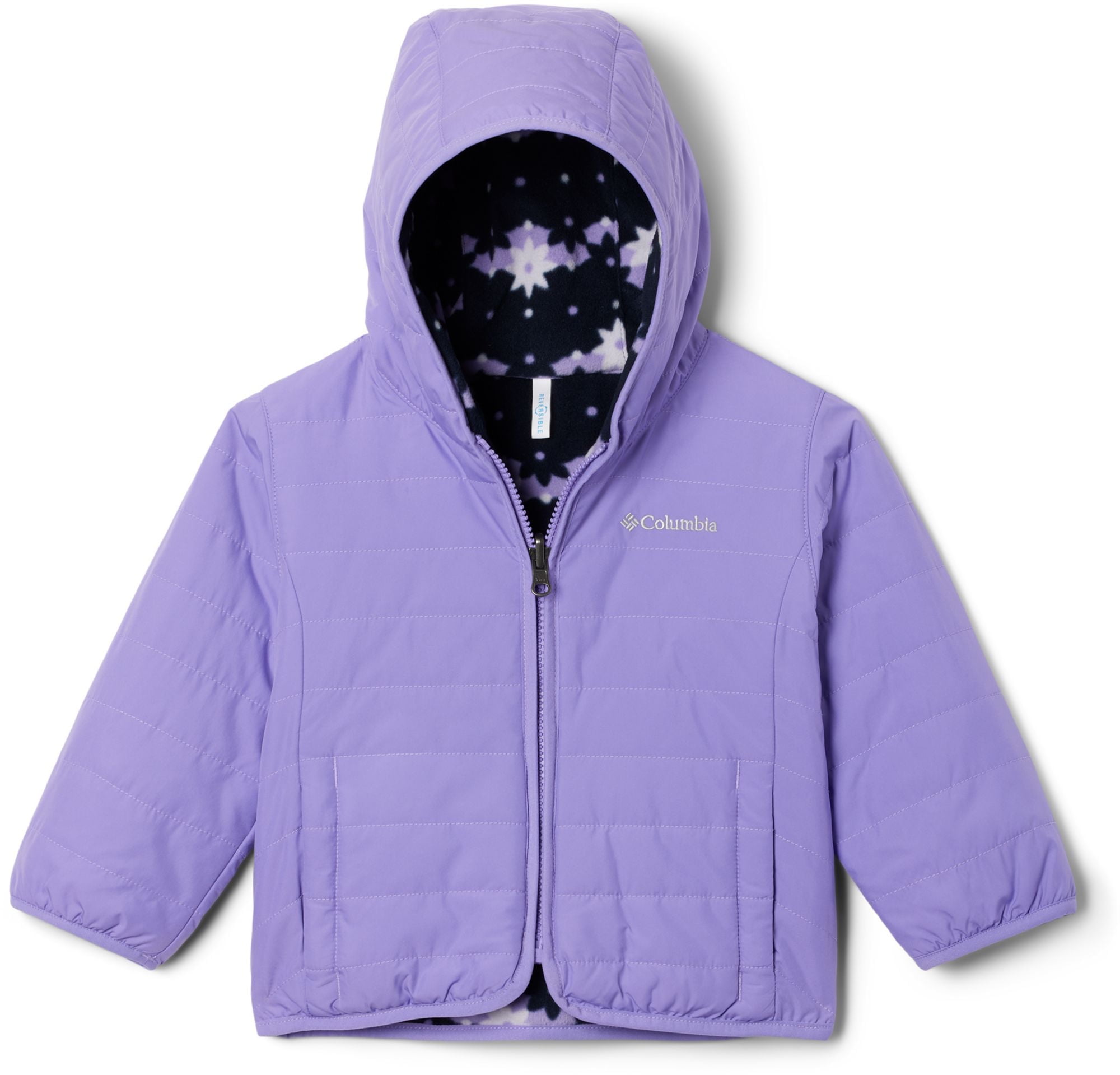 Columbia Toddlers' Double Trouble Reversible Jacket (Paisley Purple, 3T