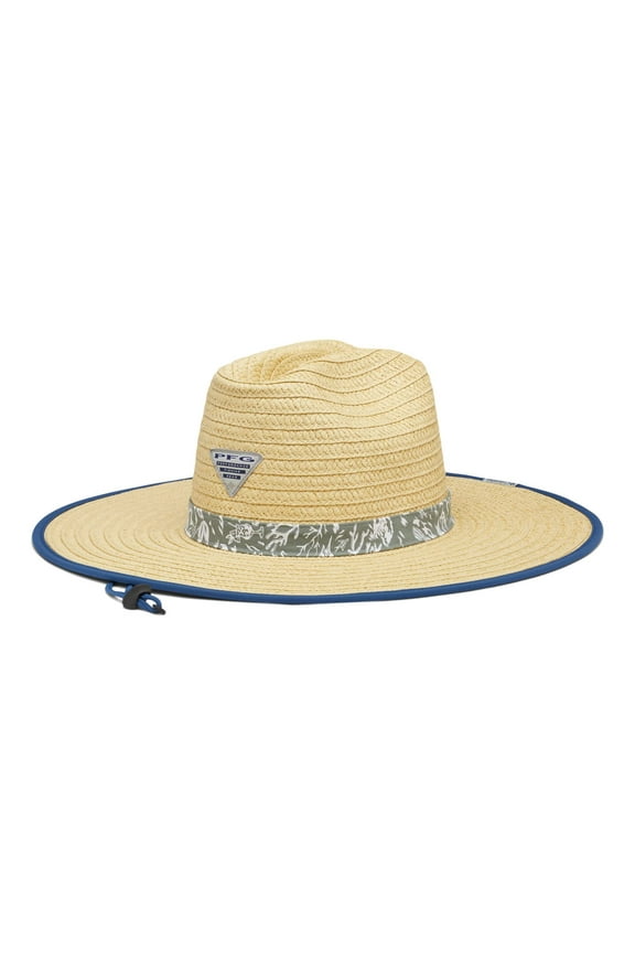 Unisex PFG BAHA Straw Hat, Cypress Kona Print, Large/X-Large