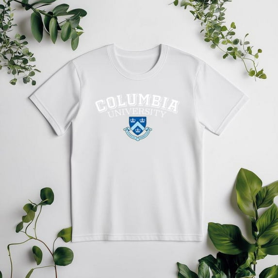 Columbia University New York City Ivy League College Crest Unisex tee V50061, for men & women, up to size 5XL