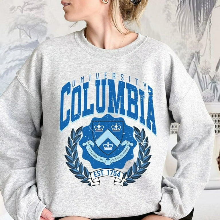 Columbia University USA College Classic Crewneck Sweatshirt T shirt Hoodie Vintage Trendy Ivy League College The Heritage Collection Walmart