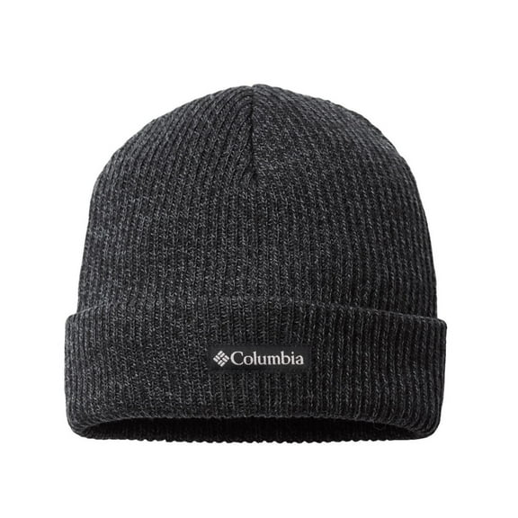 Columbia Whirlibird Cuffed Beanie Super Soft Acrylic Knit Winter Beanie Hats for Unisex (Black/ Graphite, One Size)