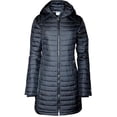 thumbnail image 1 of Columbia Women's White Out Mid Omni-Heat Long Hooded Jacket Coat Puffer (XS, Black), 1 of 5