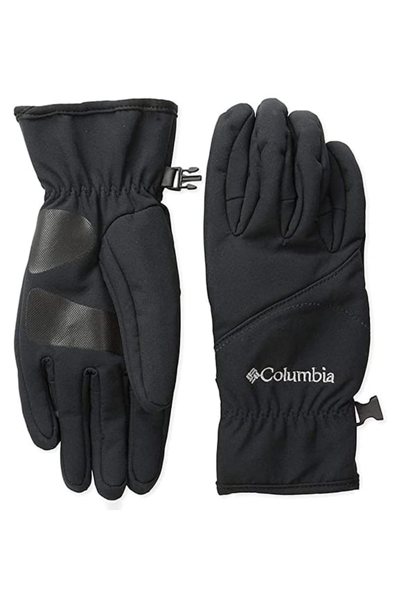 Columbia Women Winter Omni-Shield Alpine Fur Softshell Gloves (L, Black)
