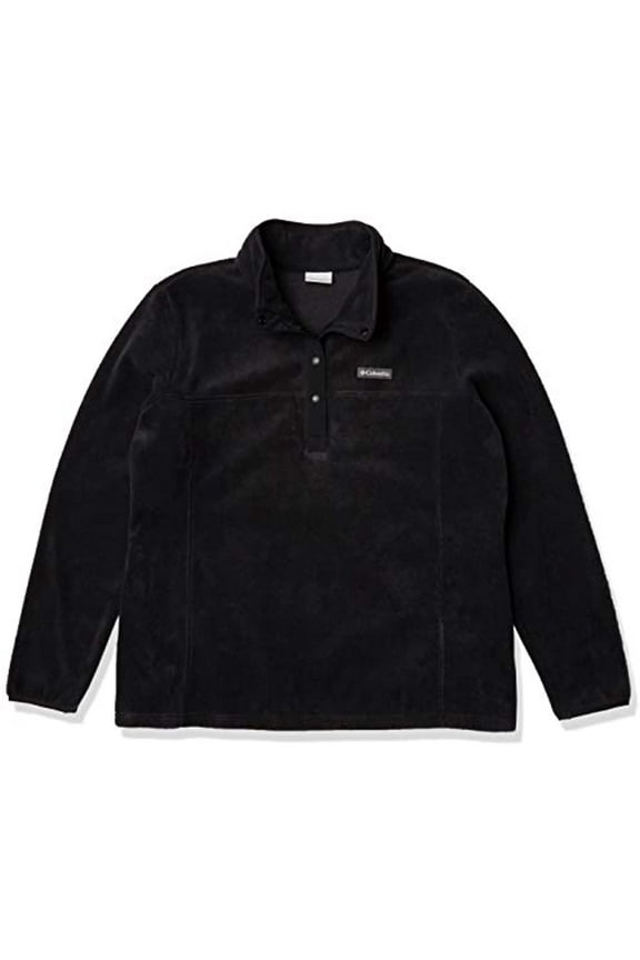 Women's Benton Springs 1/2 Snap Pullover, Black, 3X Plus