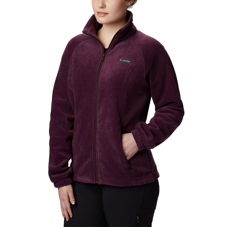 Columbia Women s Benton Springs Fleece Jacket Purple Size 1X Walmart