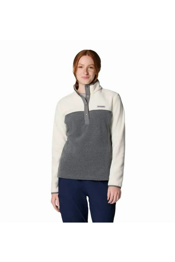 Women's Benton Springs Half Snap Pullover Fleece II | City Grey Heather, Chalk, X-Large