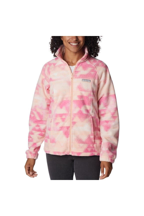 Women's Benton Springs Printed Full Zip, Peach Blossom/Distant Peaks, Small