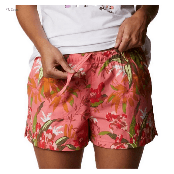 Columbia Women's Bogata Bay 6 Inseam Stretch Regular Fit Short, Orange, S