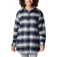 thumbnail image 1 of Columbia Women's Calico Basin Shirt Jacket, Dark Nocturnal Buffalo Ombre, X-Large, 1 of 8