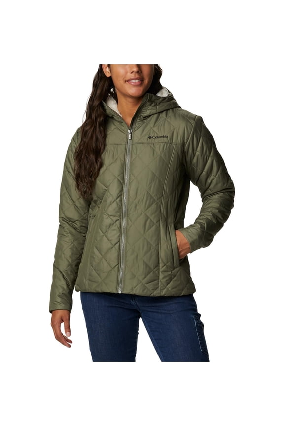 Women's Copper Crest Hooded Jacket Green S New