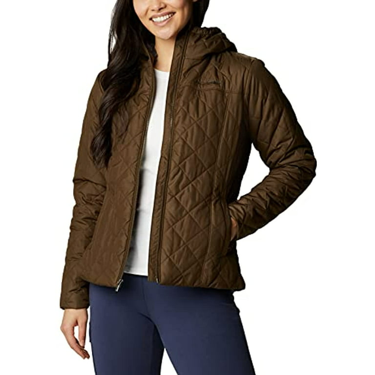 Columbia Women's Copper Crest Hooded Jacket, Olive Green, 2X Plus 