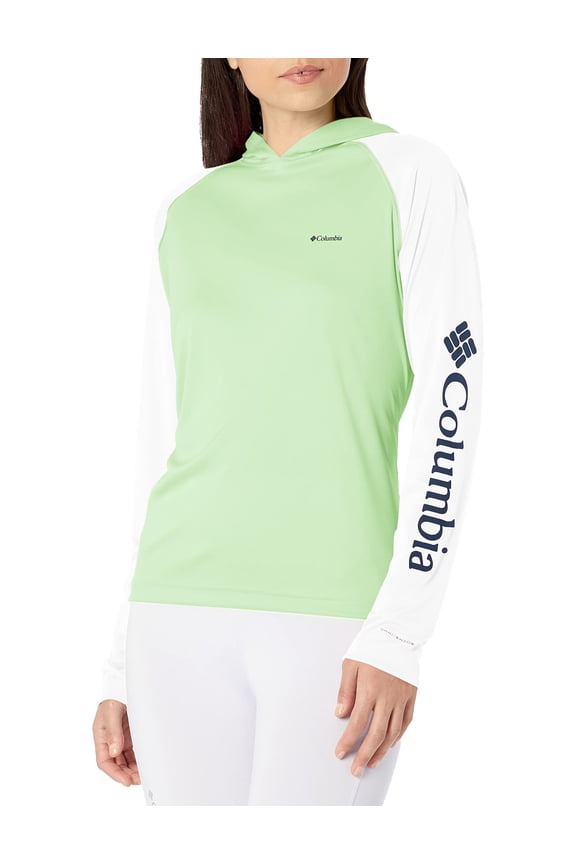 Women's Fork Stream Long Sleeve Hoodie, Key West/Nocturnal Logo, XX-Large