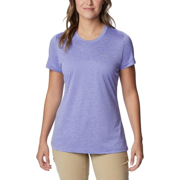 Columbia Women's Hike Short Sleeve Crew, Purple Lotus, Large