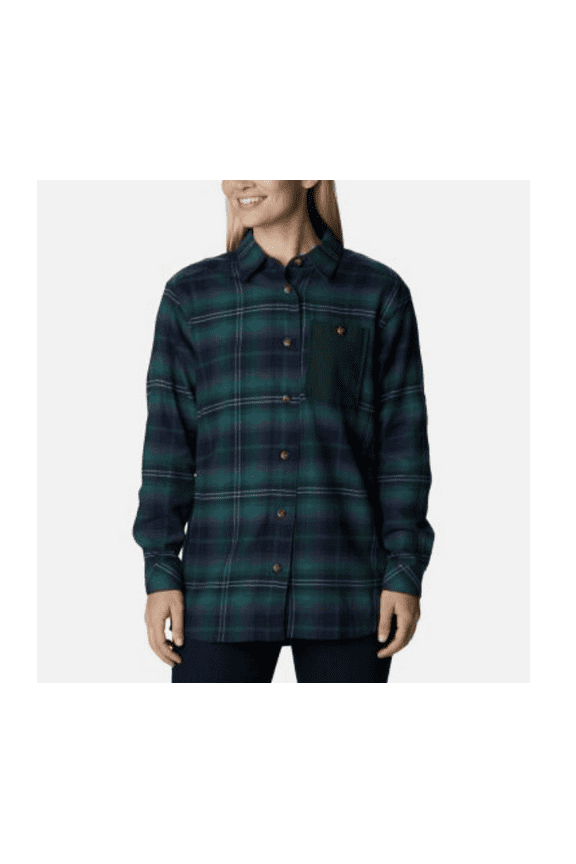 Women's Holly Hideaway Flannel Shirt, Large