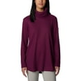 thumbnail image 1 of Columbia Women's Holly Hideaway Waffle Cowl Neck Pullover, Marionberry, XX-Large, 1 of 9