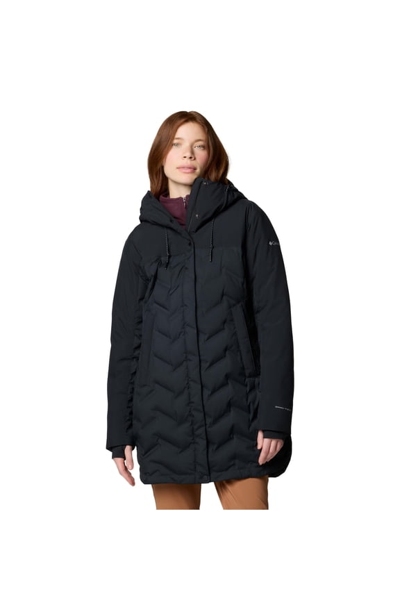 Women's Mountain Croo III Mid Down Jacket, 650-Fill Power Insulation, Omni-Tech Waterproof Breathable Fabric, Black, Small, 2085051010S