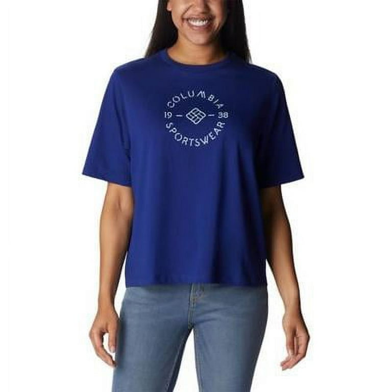 Columbia Women s North Cascades Relaxed T Shirt Large Blue