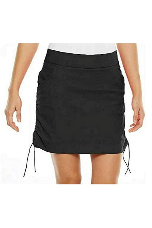 Women's Omni-Shield Stretch Water & Stain Resistance Skort (Black, Medium)