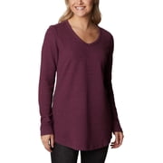 Columbia Women's Pine Peak Long Sleeve Tunic Thermal, Marionberry Heather, X-Small