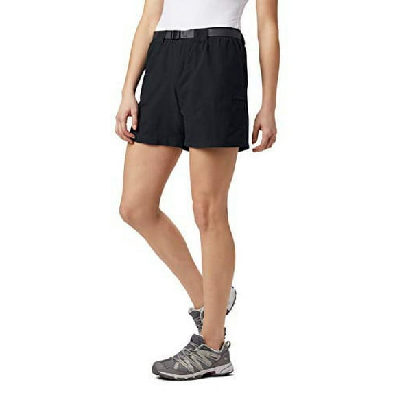 Columbia Women's Sandy River Breathable Cargo Short with UPF 30 Sun Protection, Black, Small